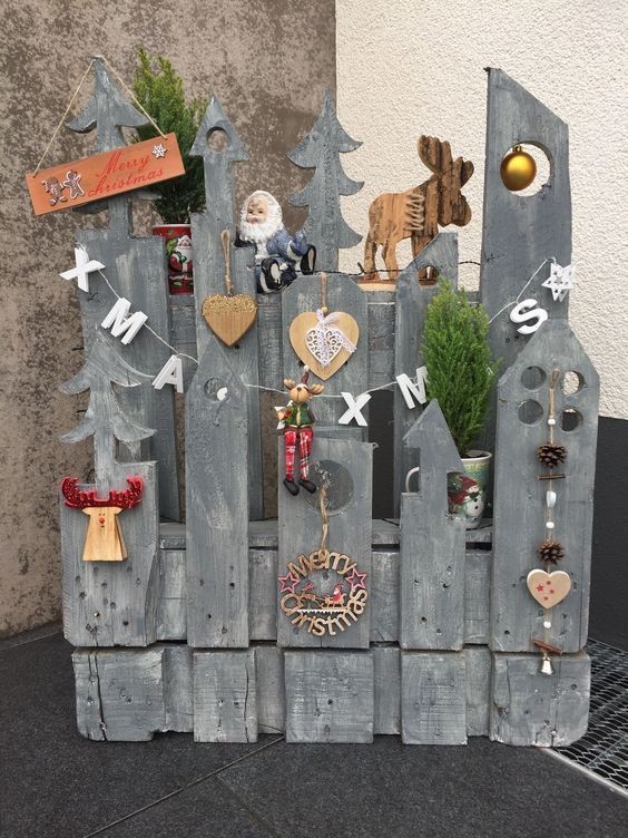 60 Déco de Noël en bois à fabriquer à partir d'une palette 60 60 Déco de Noël en bois à fabriquer à partir d'une palette 60