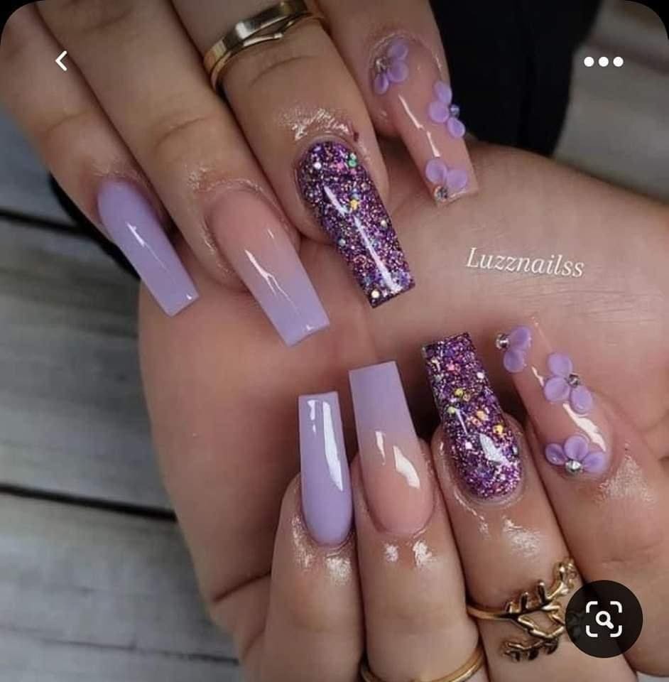 17 idées d'ongles dans les tons Lilas 11