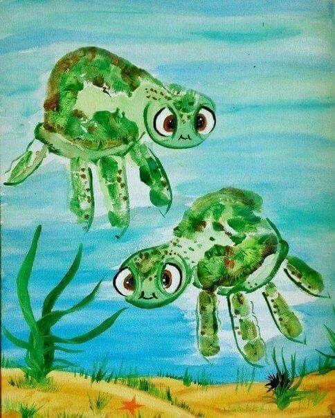 16 activités manuelles enfant pour dessiner des animaux avec vos mains et vos pieds 11