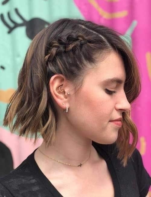 30 charmantes coiffures tressées pour cheveux courts 26