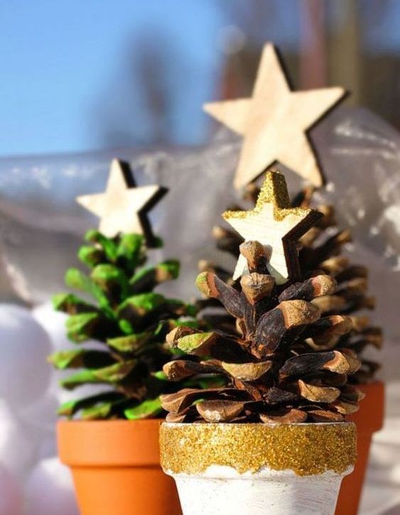15 Décorations de Noel avec des pommes de pins 2 15 Décorations de Noel avec des pommes de pins 2