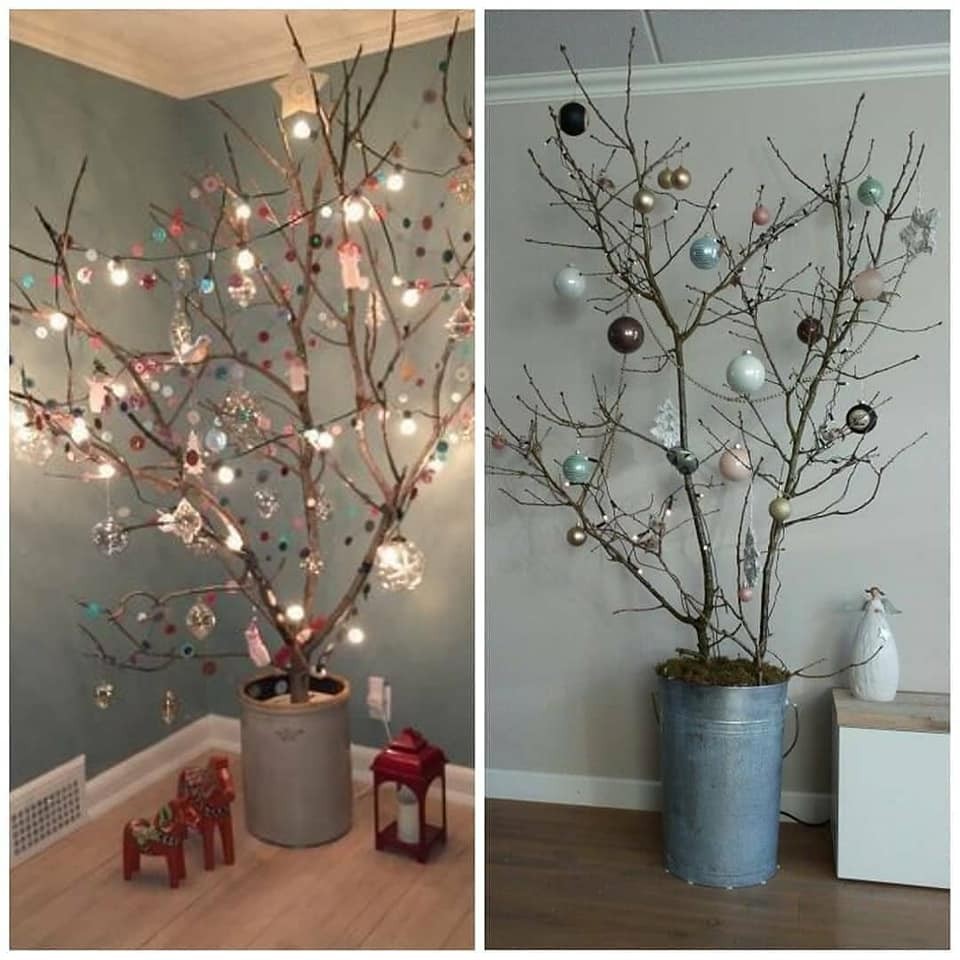 9 idées avec des branches sèches pour Noël 1 9 idées avec des branches sèches pour Noël 1