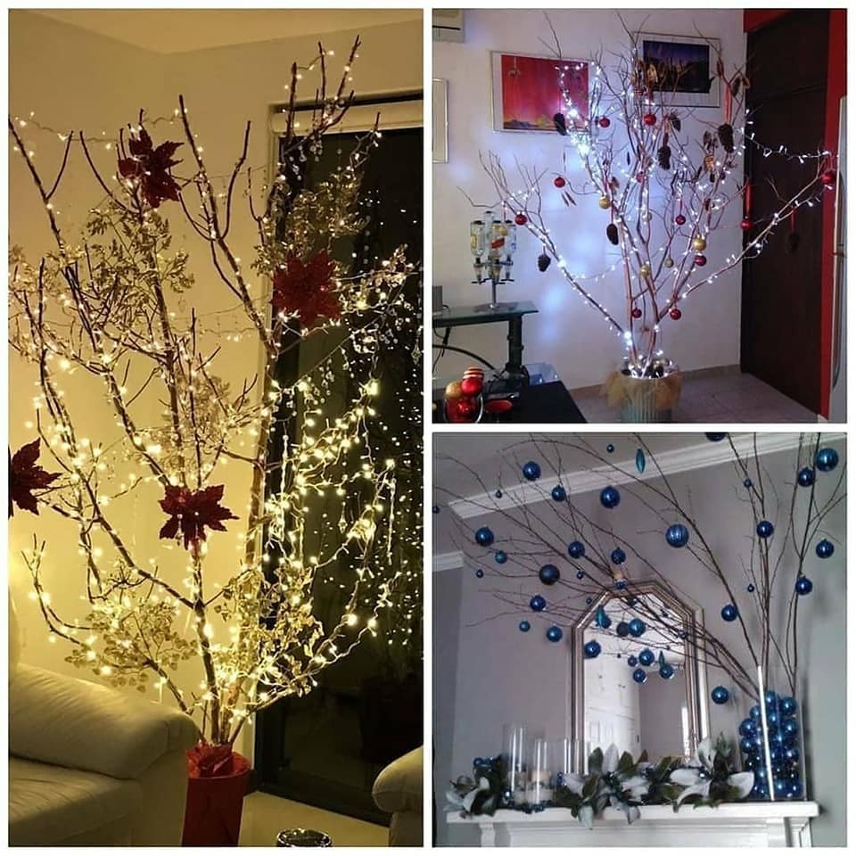 9 idées avec des branches sèches pour Noël 6 9 idées avec des branches sèches pour Noël 6