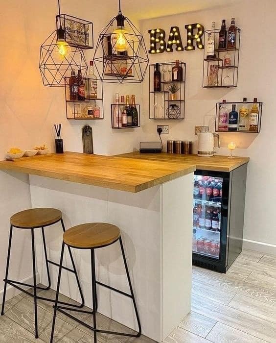 41 idées pour avoir une petit bar sympa à la maison 12