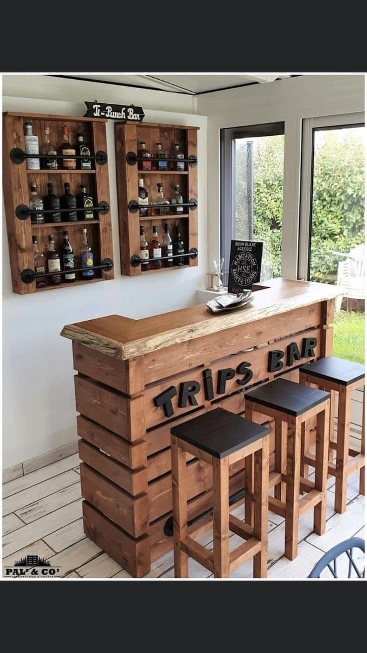 41 idées pour avoir une petit bar sympa à la maison 23