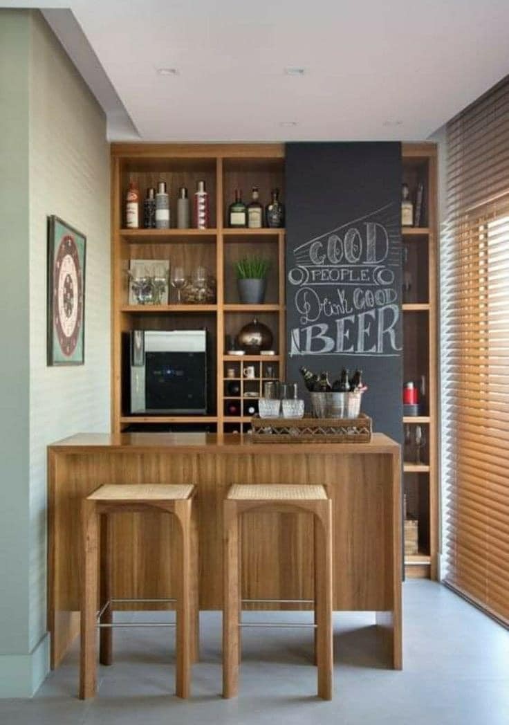 41 idées pour avoir une petit bar sympa à la maison 40
