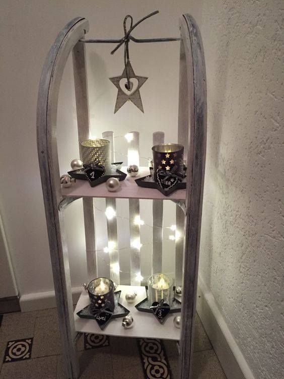 17 Décorations de Noël avec une luge en bois 2 17 Décorations de Noël avec une luge en bois 2
