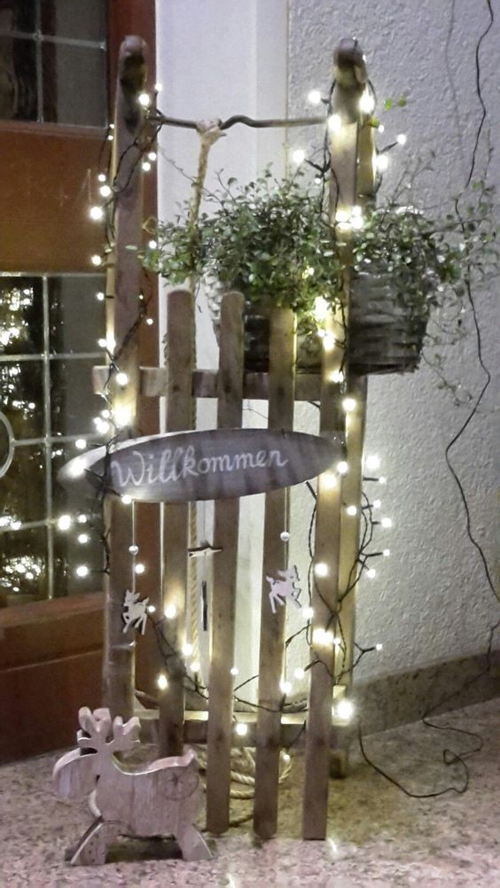 17 Décorations de Noël avec une luge en bois 4 17 Décorations de Noël avec une luge en bois 4