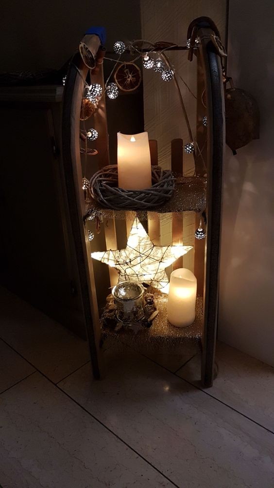 17 Décorations de Noël avec une luge en bois 5 17 Décorations de Noël avec une luge en bois 5