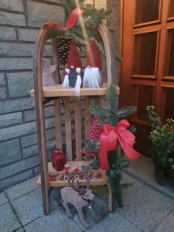 17 Décorations de Noël avec une luge en bois 6 17 Décorations de Noël avec une luge en bois 6