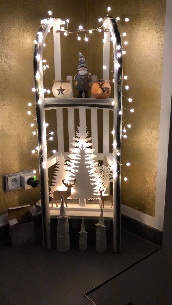 17 Décorations de Noël avec une luge en bois 10 17 Décorations de Noël avec une luge en bois 10