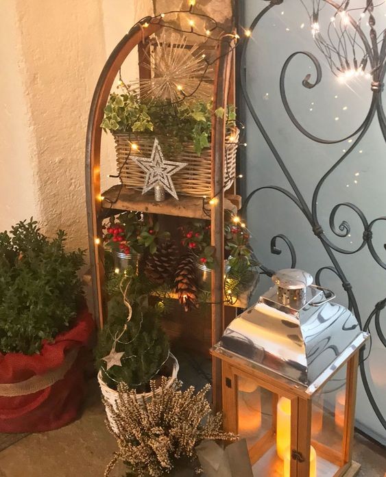 17 Décorations de Noël avec une luge en bois 12 17 Décorations de Noël avec une luge en bois 12