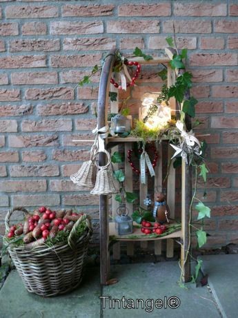17 Décorations de Noël avec une luge en bois 16 17 Décorations de Noël avec une luge en bois 16