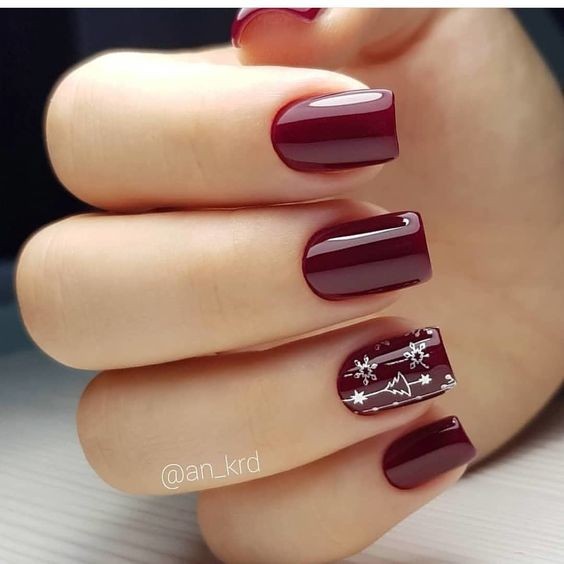 53 Nail art de Noël pour une manucure de fêtes réussie 22 53 Nail art de Noël pour une manucure de fêtes réussie 22