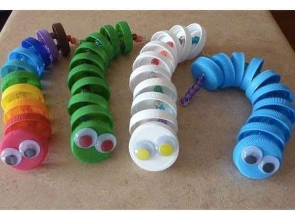 22 activités manuelles pour enfant avec des bouchons de bouteille 12