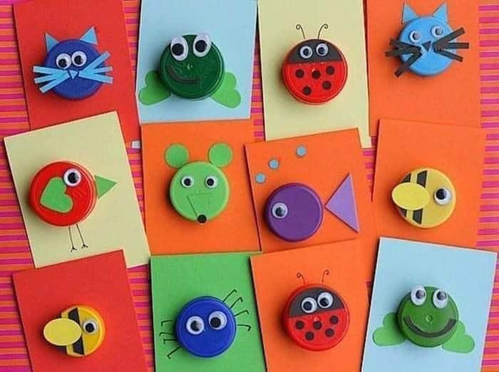 22 activités manuelles pour enfant avec des bouchons de bouteille 15