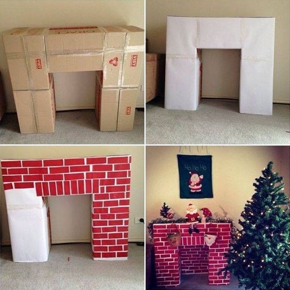 10 idées pour faire votre propre cheminée avec des cartons 4 10 idées pour faire votre propre cheminée avec des cartons 4