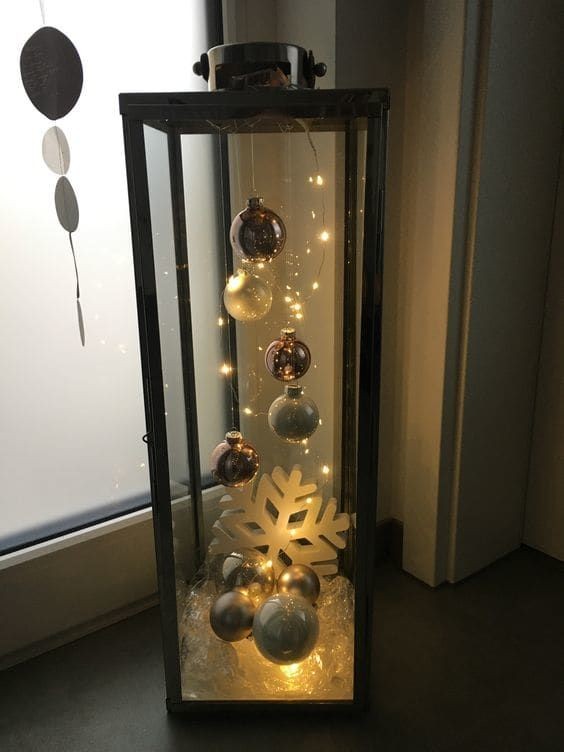 14 Décorations de Noël à faire avec une lanterne 2 14 Décorations de Noël à faire avec une lanterne 2