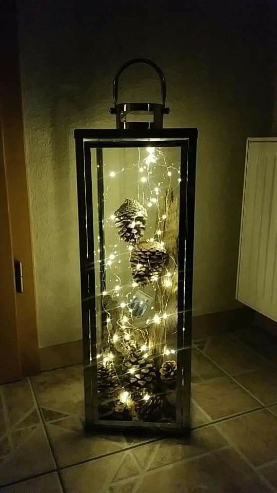 14 Décorations de Noël à faire avec une lanterne 3 14 Décorations de Noël à faire avec une lanterne 3