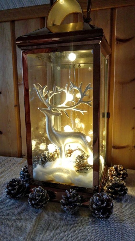 14 Décorations de Noël à faire avec une lanterne 4 14 Décorations de Noël à faire avec une lanterne 4
