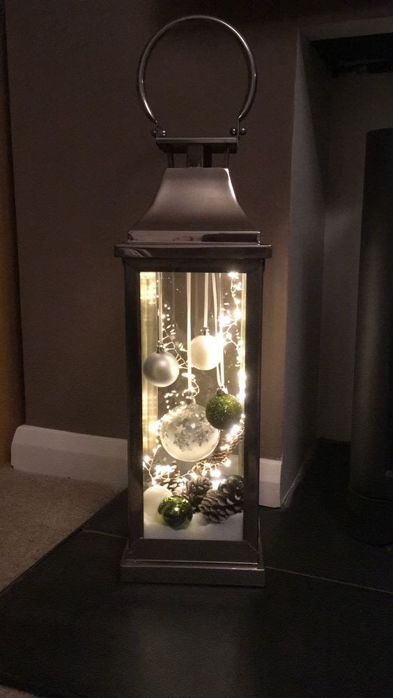 14 Décorations de Noël à faire avec une lanterne 13 14 Décorations de Noël à faire avec une lanterne 13