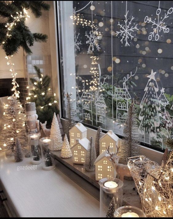 12 Idées de déco de Noël pour embellir la fenêtre 3 12 Idées de déco de Noël pour embellir la fenêtre 3