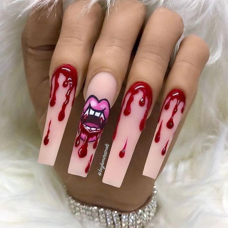 54 idées amusantes et effrayante d'ongles pour la fête d'Halloween 8 54 idées amusantes et effrayante d'ongles pour la fête d'Halloween 8