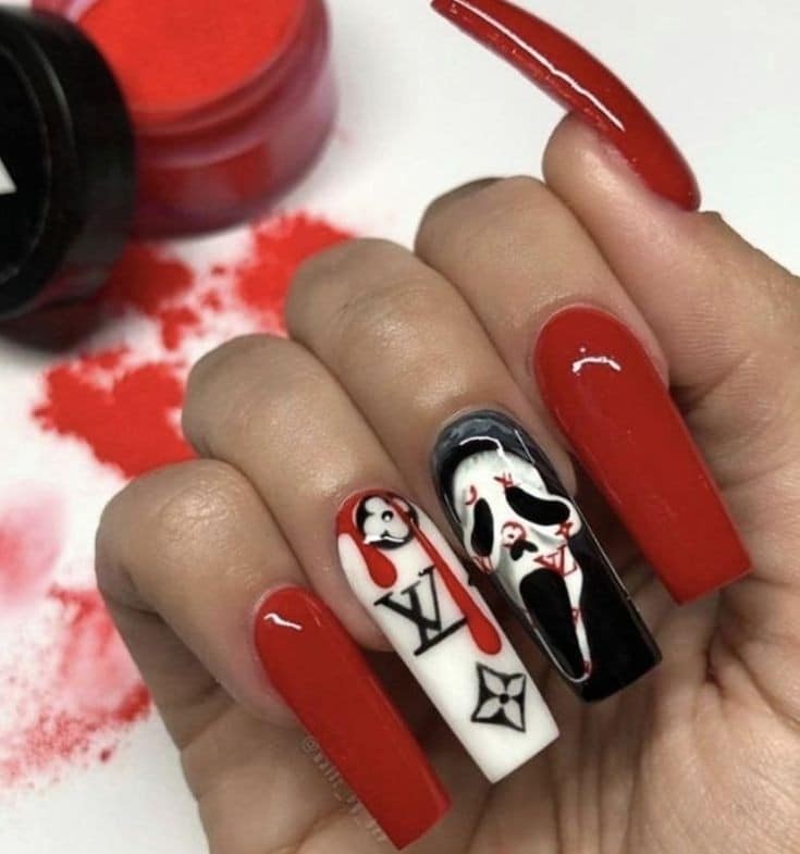 54 idées amusantes et effrayante d'ongles pour la fête d'Halloween 14 54 idées amusantes et effrayante d'ongles pour la fête d'Halloween 14