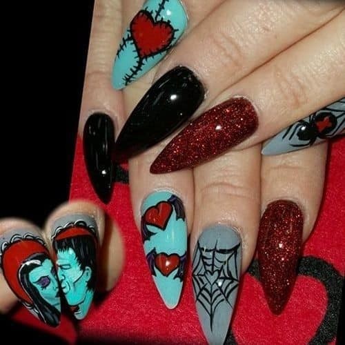 54 idées amusantes et effrayante d'ongles pour la fête d'Halloween 22 54 idées amusantes et effrayante d'ongles pour la fête d'Halloween 22