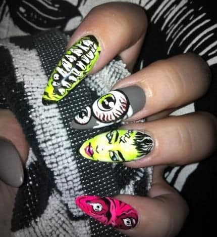 54 idées amusantes et effrayante d'ongles pour la fête d'Halloween 23 54 idées amusantes et effrayante d'ongles pour la fête d'Halloween 23