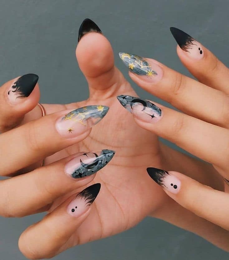 54 idées amusantes et effrayante d'ongles pour la fête d'Halloween 34 54 idées amusantes et effrayante d'ongles pour la fête d'Halloween 34