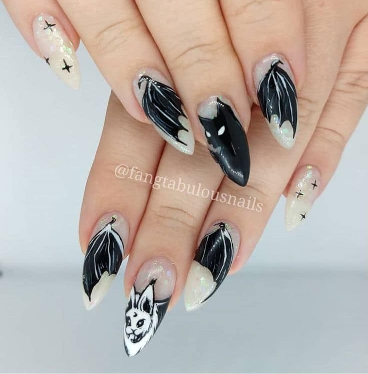 54 idées amusantes et effrayante d'ongles pour la fête d'Halloween 40 54 idées amusantes et effrayante d'ongles pour la fête d'Halloween 40