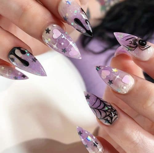 54 idées amusantes et effrayante d'ongles pour la fête d'Halloween 46 54 idées amusantes et effrayante d'ongles pour la fête d'Halloween 46