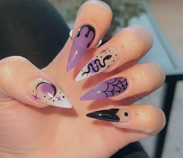 54 idées amusantes et effrayante d'ongles pour la fête d'Halloween 49 54 idées amusantes et effrayante d'ongles pour la fête d'Halloween 49