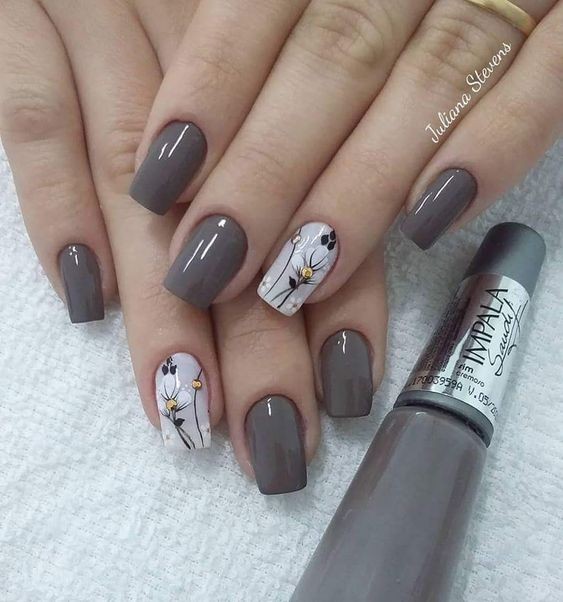 20 idées d'ongles gris que vous allez adorer 11 20 idées d'ongles gris que vous allez adorer 11