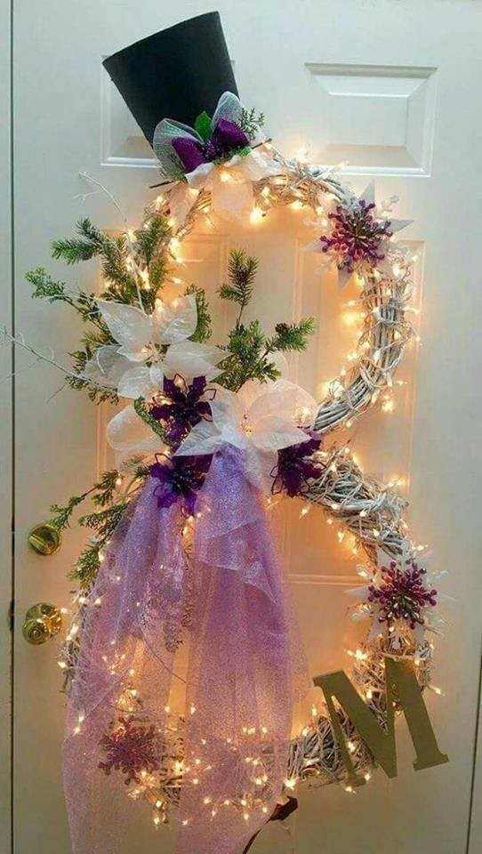 34 belles décorations de Noël pour votre porte