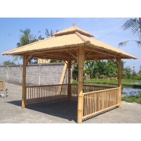 16 idées de gazebo en bambou et bois 12