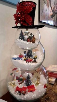 9 Bonhommes de neiges de Noël à faire avec des bocaux en verre 2 9 Bonhommes de neiges de Noël à faire avec des bocaux en verre 2