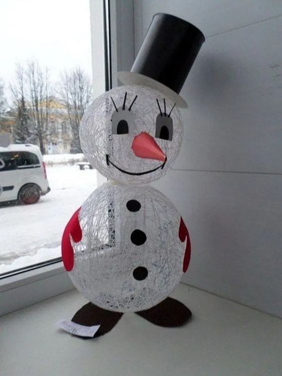 9 Bonhommes de neiges de Noël à faire avec des bocaux en verre 4 9 Bonhommes de neiges de Noël à faire avec des bocaux en verre 4