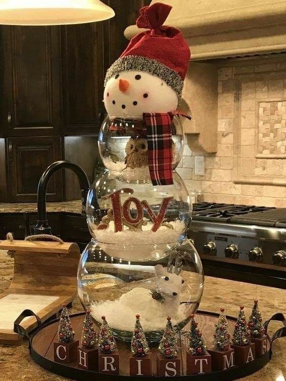 9 Bonhommes de neiges de Noël à faire avec des bocaux en verre 5 9 Bonhommes de neiges de Noël à faire avec des bocaux en verre 5