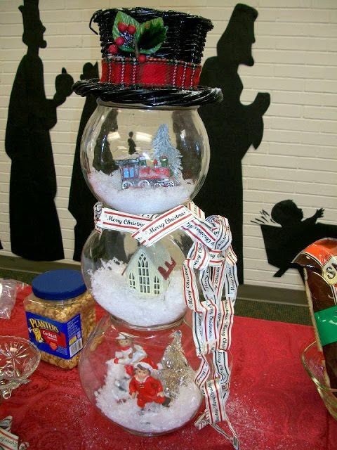 9 Bonhommes de neiges de Noël à faire avec des bocaux en verre 9 9 Bonhommes de neiges de Noël à faire avec des bocaux en verre 9