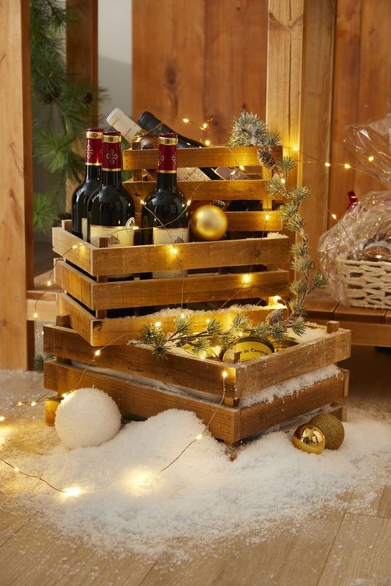 8 décors de Noël à faire avec des caisses en bois 5