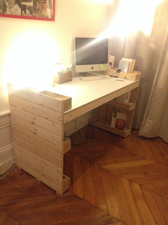 17 idées de bureaux en palettes pour votre espace de travail 21 17 idées de bureaux en palettes pour votre espace de travail 21