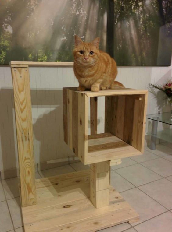 21 arbres à chat à faire soi-même avec des palettes 13 21 arbres à chat à faire soi-même avec des palettes 13