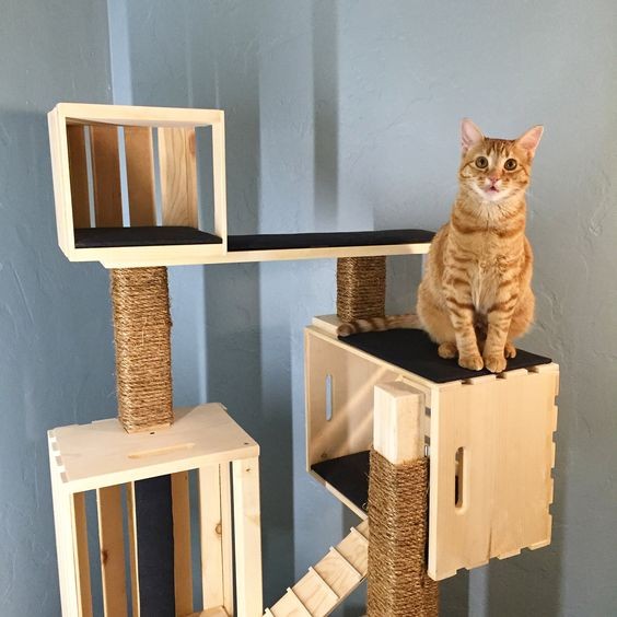 21 arbres à chat à faire soi-même avec des palettes 5 21 arbres à chat à faire soi-même avec des palettes 5