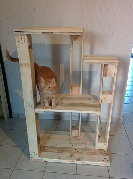 21 arbres à chat à faire soi-même avec des palettes 6 21 arbres à chat à faire soi-même avec des palettes 6