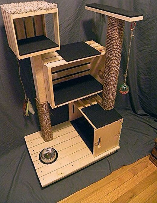 21 arbres à chat à faire soi-même avec des palettes 8 21 arbres à chat à faire soi-même avec des palettes 8