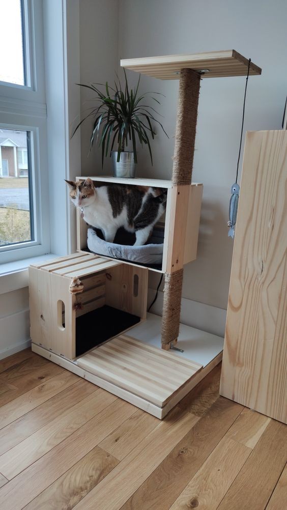 21 arbres à chat à faire soi-même avec des palettes 10 21 arbres à chat à faire soi-même avec des palettes 10