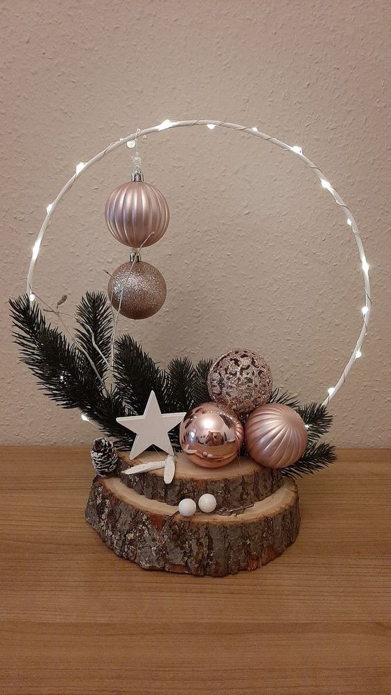 41 Déco de Noël en forme de cercle Hula Hoop 30
