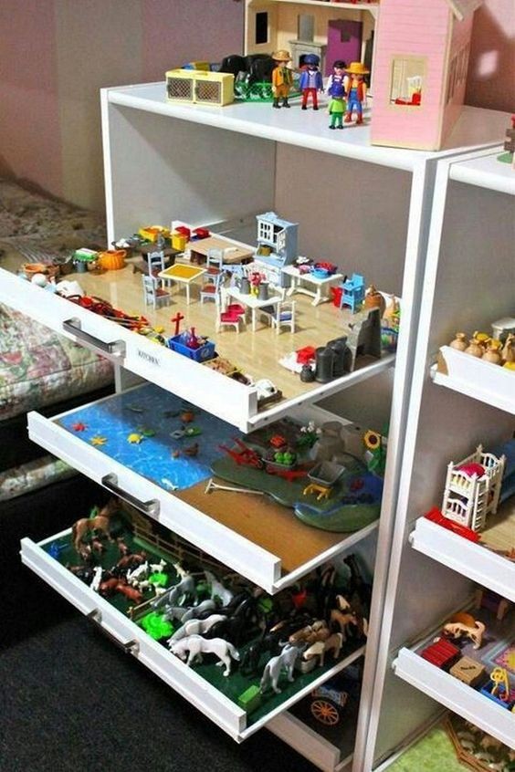 26 top idées de rangements de salle de jeux 13